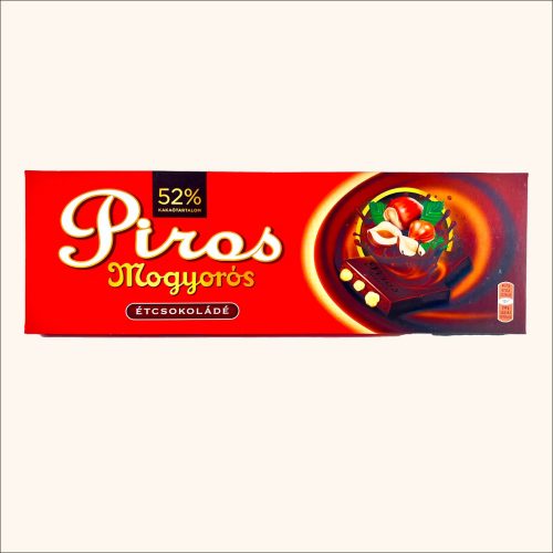 Piros mogyorós étcsokoládé  250g